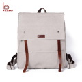 Trendy Travelling leather day backpack canvas laptop vintage backpack